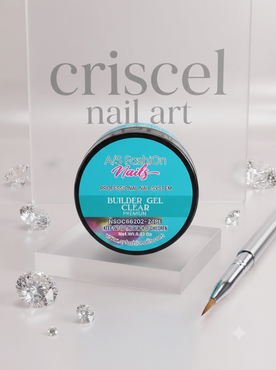 Builder gel Clear en la marca As-Fashion Nails.