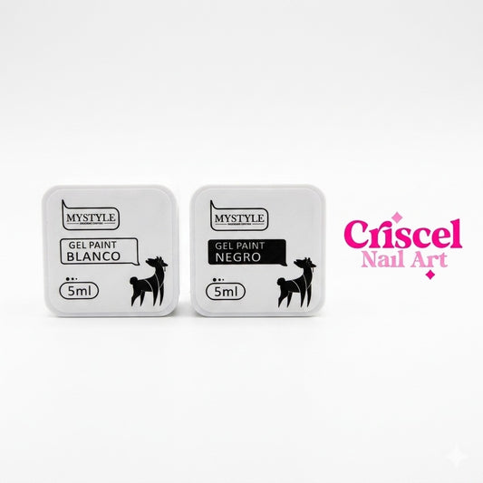 Gel painting (Negro y blanco ) 5ml - mystyle