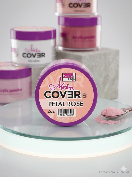 Polvo Acrilico de la marca Fantasy Nails (en el tono Petal Rose) 2 oz