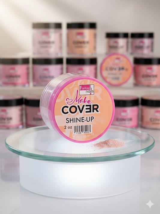 POLVO ACRILICO DE LA MARCA FANTASY NAILS, DE COLOR SHINE-UP 2 oz