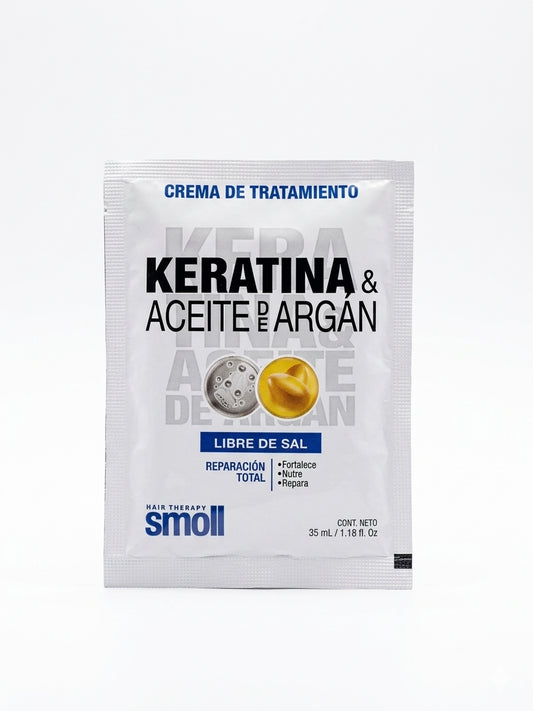 Tratamiento de keratina y aceite de argán -smoll