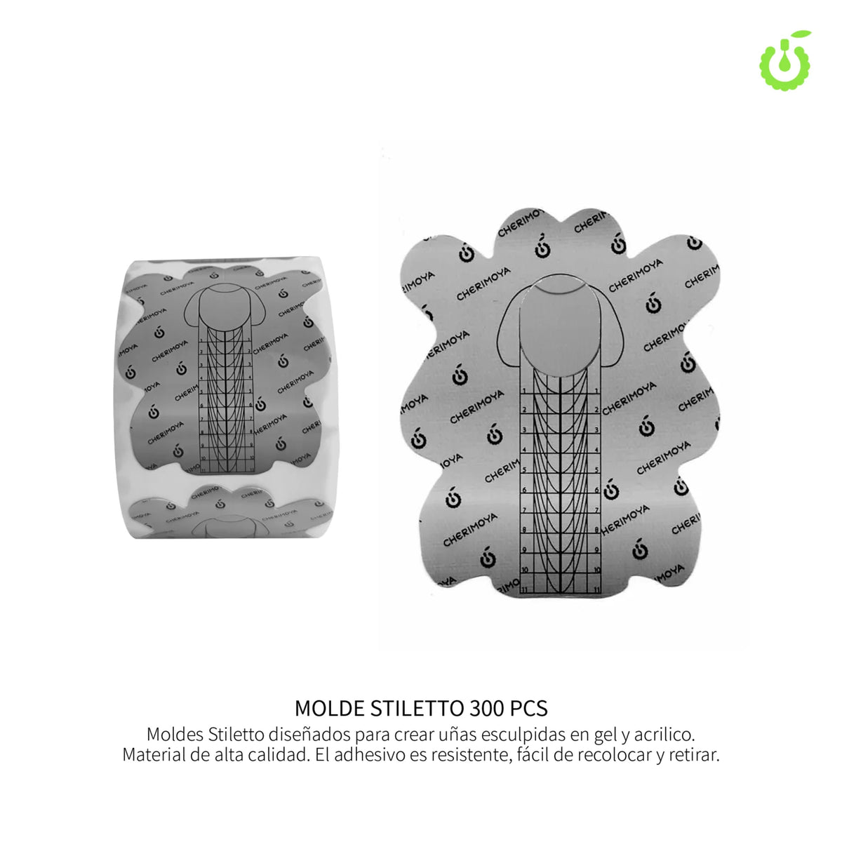 Molde Stiletto para Esculpir Uñas Cherimoya x300 pcs