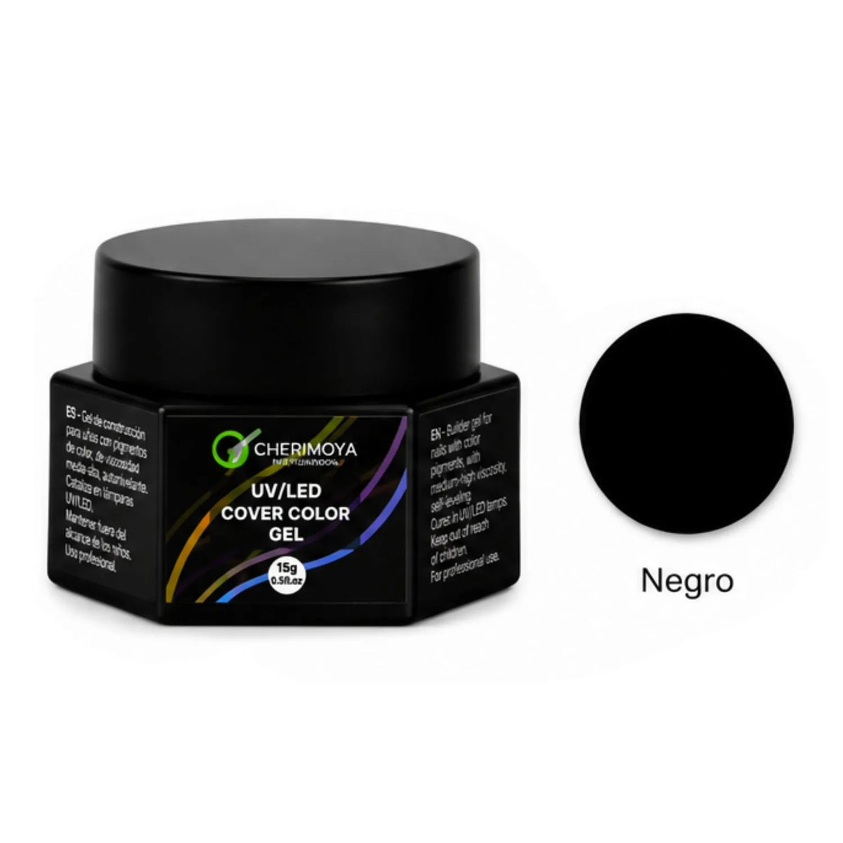 UV/LED Paint gel  Color Cherimoya Negro 15g