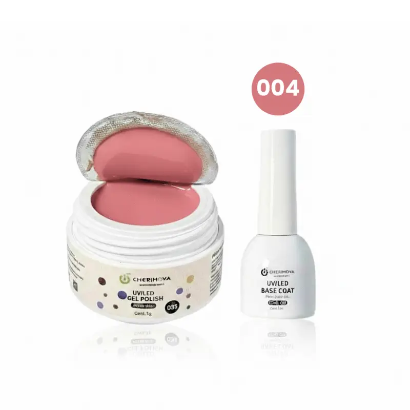 Kit UV/LED Gel Polish + Base Coat Cherimoya  - Poke Smash