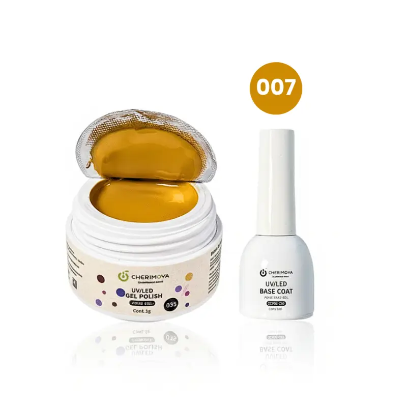 Kit UV/LED Gel Polish + Base Coat Cherimoya  - Poke Smash