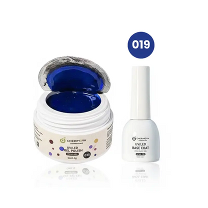 Kit UV/LED Gel Polish + Base Coat Cherimoya  - Poke Smash