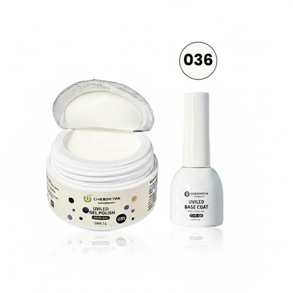 Kit UV/LED Gel Polish + Base Coat Cherimoya  - Poke Smash