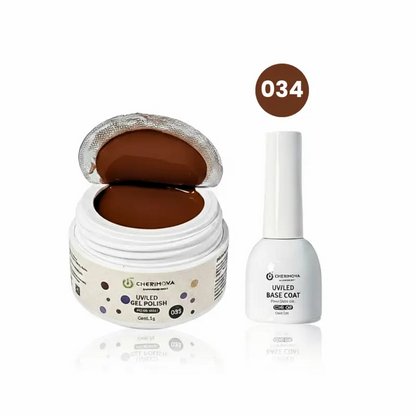 Kit UV/LED Gel Polish + Base Coat Cherimoya  - Poke Smash