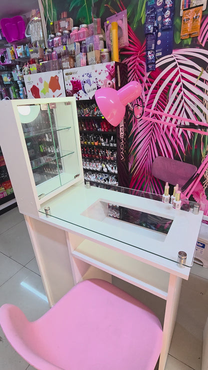 Mesa Manicurista Modelo STARTER con 3 Cajones y llave