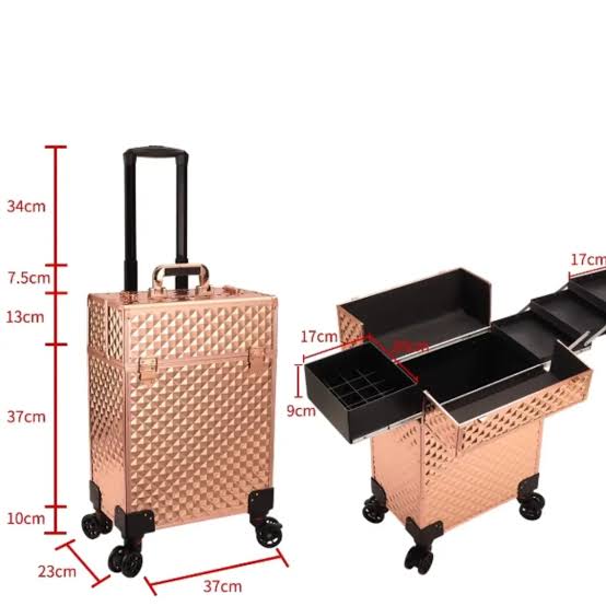 Maleta Top Girl Dorado con ruedas