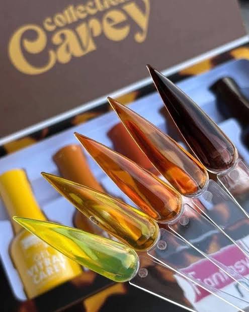 Colección Carey Vitrales Fantasy Nails Kit x 5