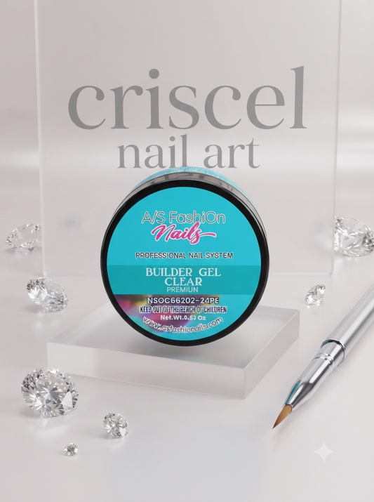 Builder gel Clear en la marca As-Fashion Nails.